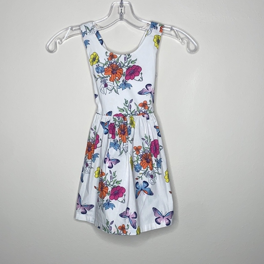 Copper Key White Floral Cross Back Dress Sz S